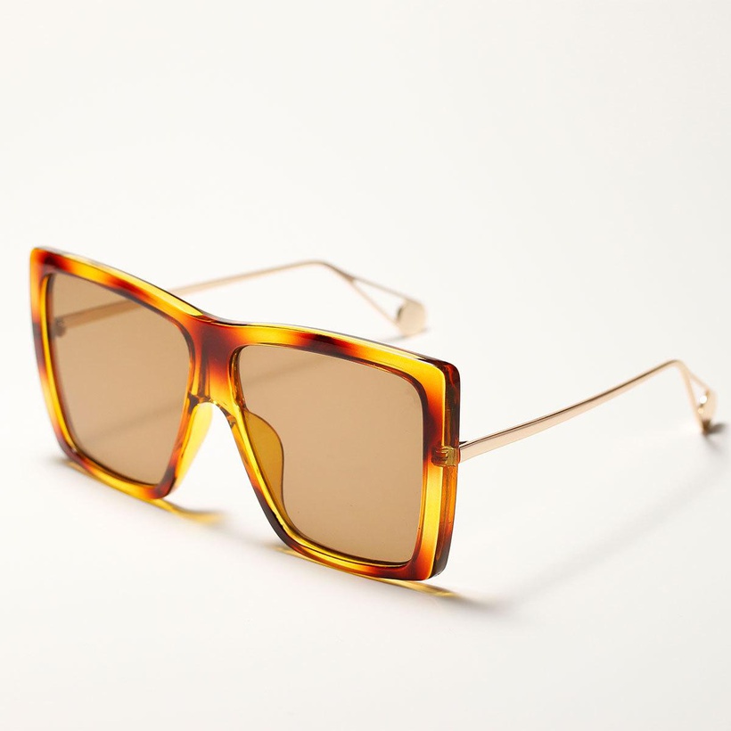 Gafas De Sol Cuadradas Grandes Estampado De Leopardo Hip Hop Coreano