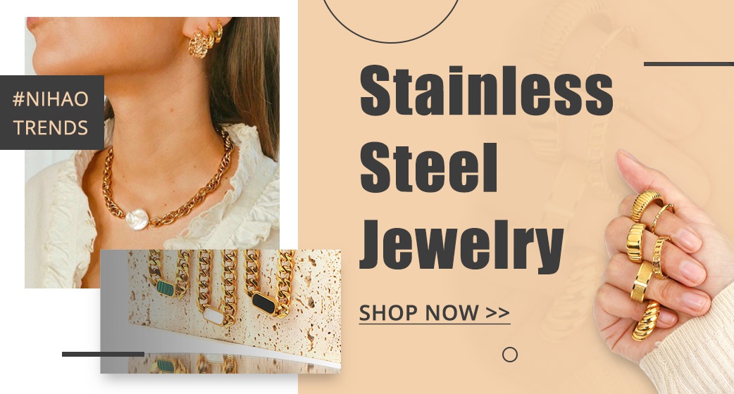 Venda por atacado de joias de aço inoxidável na Nihao Jewelry
