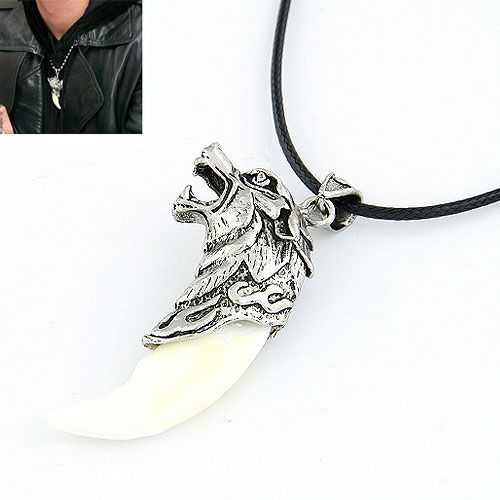 Man s necklace the star wear To ward off bad luck spike leather cord necklace 211957