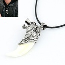 Man s necklace the star wear To ward off bad luck spike leather cord necklace 211957picture2