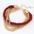Occident fashion wine red color simple luxury weave multilayer bracelet 212846picture3