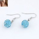 Sweet pave setting ball earrings  sky blue  213478picture3