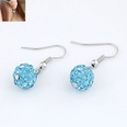 Sweet pave setting ball earrings  sky blue  213478picture4