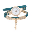 Leisure Ordinary glass mirror alloy watch Lake Blue NHSY0582picture3
