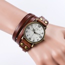 Leisure Ordinary glass mirror alloy watch Dark brown NHSY0705picture2