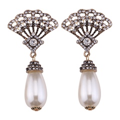 Occident and the United States alloy Rhinestone earring (white) NHJQ6528