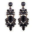 Occident and the United States alloy Rhinestone earring black NHJQ6521picture4