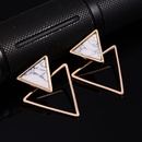 Occident alloy Inlaid precious stones Earrings  triangle  NHBQ0153picture2