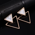Occident alloy Inlaid precious stones Earrings  triangle  NHBQ0153picture8