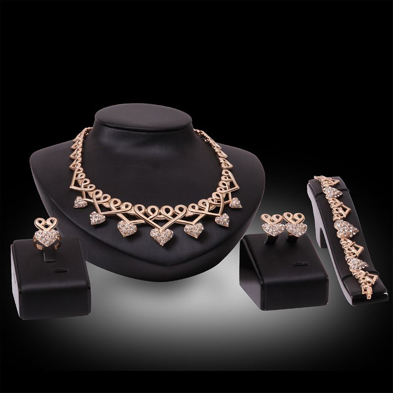 Occident alloy Drill set earring + necklace + Bracelet NHXS0582