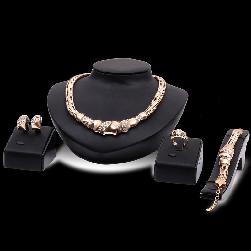 Occident alloy Drill set earring + necklace + Bracelet NHXS0598