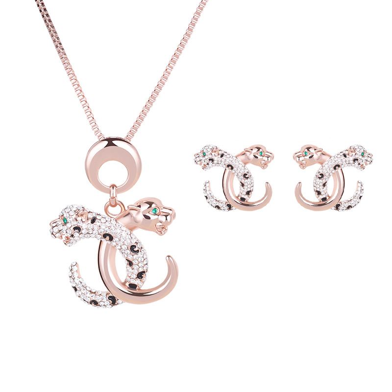 Occident alloy Drill set earring + necklace NHXS0638
