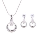 Occident alloy Drill set earring + necklace NHXS0639picture1