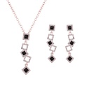 Occident alloy Drill set earring + necklace NHXS0673picture1