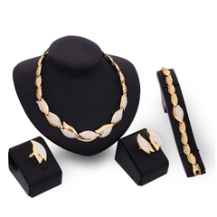 Occident alloy Drill set earring + necklace + Bracelet NHXS0714
