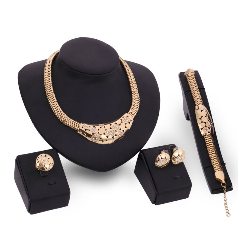 Occident alloy Drill set earring + necklace + Bracelet NHXS0761