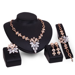 Occident alloy Drill set earring + necklace + Bracelet NHXS0759