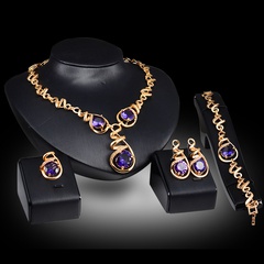Occident alloy Drill set earring + necklace + Bracelet NHXS0775