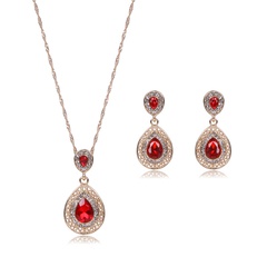 Occidental alloy Rhinestones Earrings + pendant jewelry +  NHXS0835