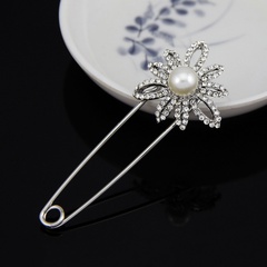 Korea Alloy plating brooch Flowers (White k White Ai003-A)  NHDR2309