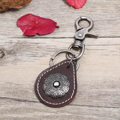 Fashion Leather  Keychain  (Dark brown)  NHPK1175-Dark brown