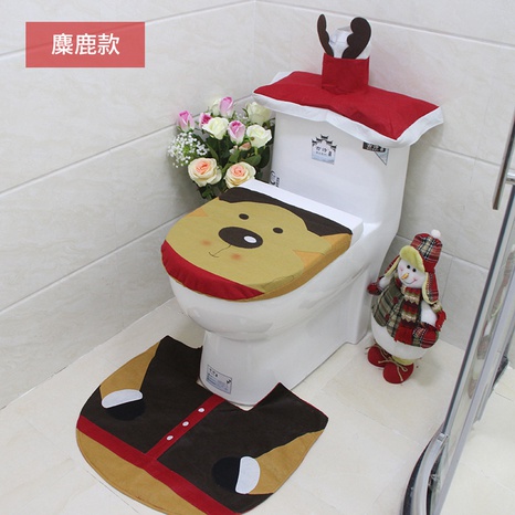 Spot-Verkauf Weihnachts mann Toiletten abdeckung Weihnachts mann Toiletten abdeckung Fuß polster Wassertank abdeckung Papier handtuch abdeckung's discount tags