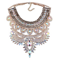 Occident and the United States alloy Rhinestone necklace (Alloy)  NHJQ7546