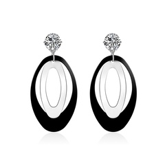 Occident and the United States alloy plating Earrings (White K)  NHLP0269