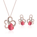 Occident and the United States alloy Rhinestone Necklace set Rose alloy  61172331  NHXS1308picture1