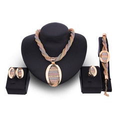 Occident and the United States alloy Rhinestone Necklace set (18K alloy / 61164331)  NHXS1276