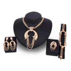 Occident and the United States alloy Rhinestone Necklace set (18K alloy / 61164323)  NHXS1272