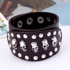Europe and the United States Cortex plating Bracelet (Brown + skull accessories)  NHPK1076