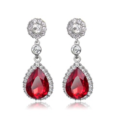 Occident and the United States imitated crystal Inlaid imitated crystal earring (White K Champagne BA134-d)  NHDR1679-White K Champagne BA134-d