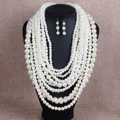 Occident and the United States beads  necklace (creamy-white)  NHCT0014-creamy-white