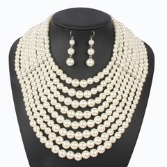 Occident and the United States beads  necklace (creamy-white)  NHCT0033-creamy-white