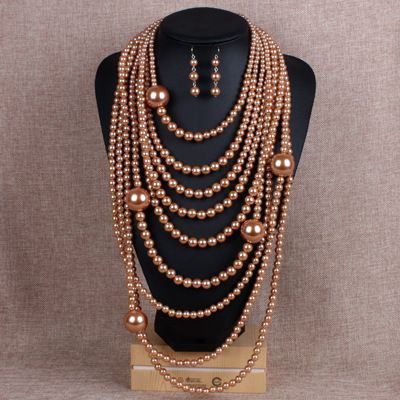 Occident and the United States beads  Necklace Set Alloy  NHCT0048Alloy