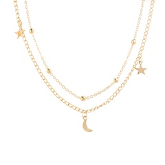 Occident and the United States alloy plating necklace (Alloy)  NHGY0485-Alloy