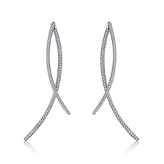 Fashion Alloy plating earring Geometric (White alloy)  NHLJ3460-White alloy