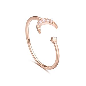 AAA CZ Ring - Star Moon Club (Rose Alloy) NHKSE27221's discount tags