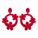 Imitated crystalCZ Fashion Geometric earring  red NHJQ9865redpicture13