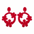Imitated crystalCZ Fashion Geometric earring  red NHJQ9865redpicture18