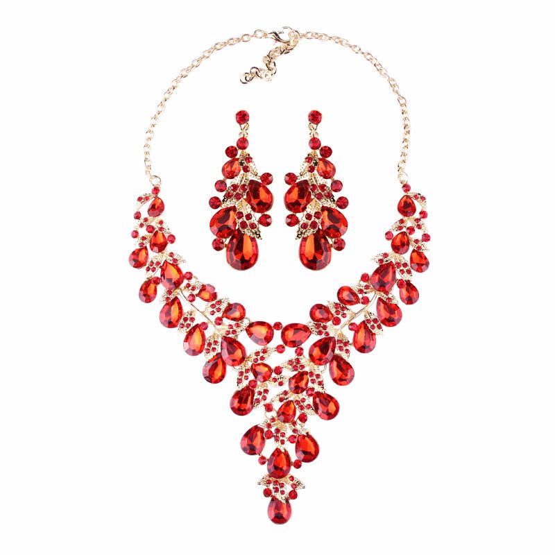 Alloy Fashion Sweetheart necklace  red NHJQ9901red