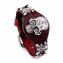 Leather Fashion Geometric bracelet  Big red NHPK1246Big redpicture2