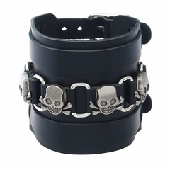 Leather Fashion Geometric bracelet  (black) NHPK1247-black