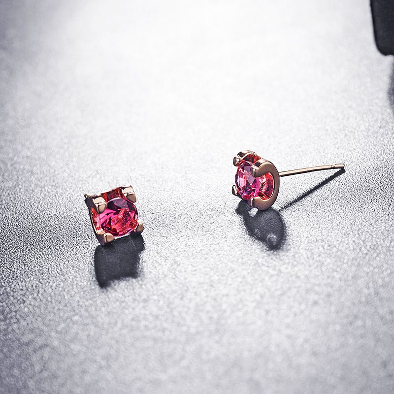 Alloy Simple Geometric earring  red NHLJ3677red