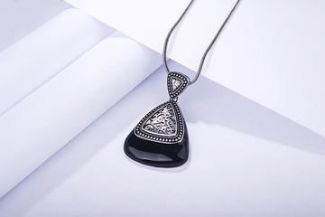 Alloy Bohemia Geometric necklace  (black) NHLJ3678-black