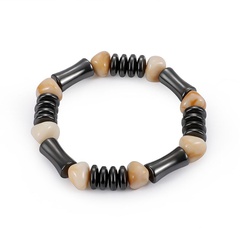 Fashion Natural Stone Inlaid precious stones Bracelets Geometric (Steel color)  NHLP0908-Steel color