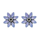 Korea Imitated crystalCZ earring Flowers NHJJ3944purplepicture3