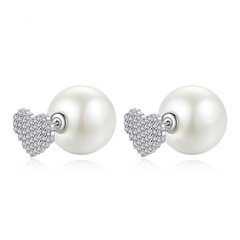 Alloy Fashion Sweetheart earring  (White-T01H11) NHTM0449-White-T01H11