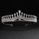 AliExpress Hot Selling Bridal Ornament European and American Zircon with Diamond Crown Hair Clasp Wedding Dress Headdress Accessories Factory Direct Salespicture1